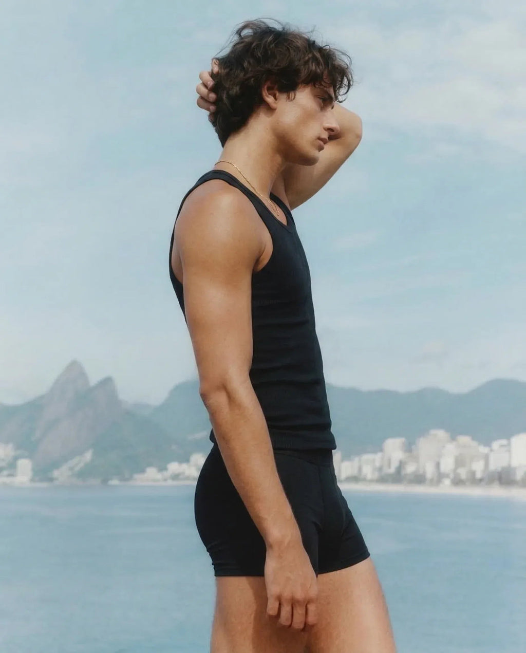 Men's Seaweed Tencel Boxer Briefs (Trunks) – Black