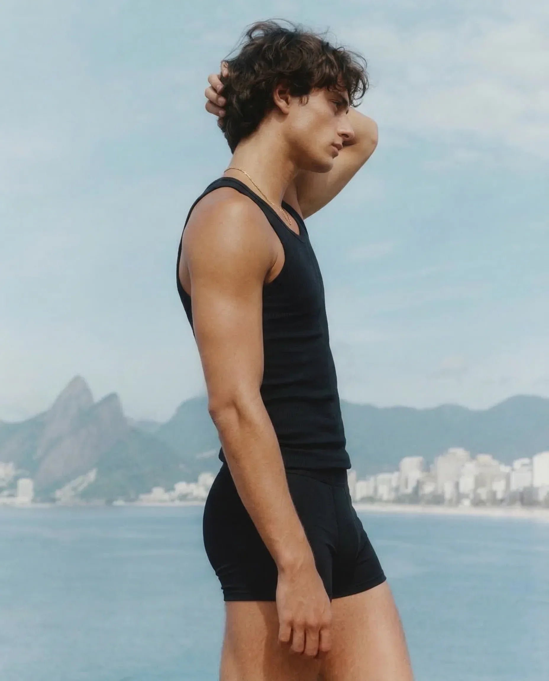 Men's Seaweed Tencel Boxer Briefs (Trunks) – Black