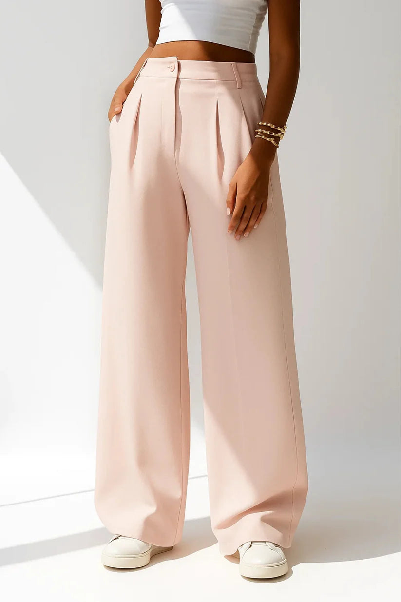 High-Waisted Wide-Leg Trousers